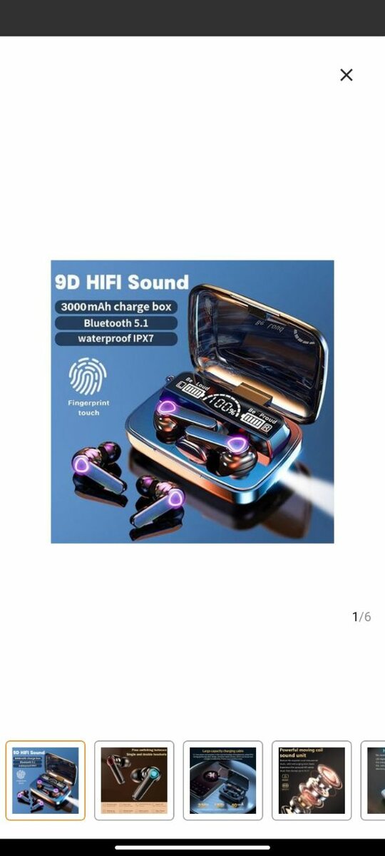 Écouteurs Bluetooth HiFi 9D