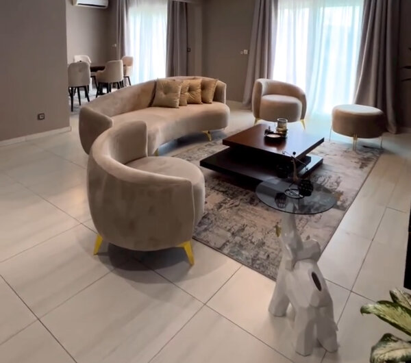 Canapé d'angle moderne beige