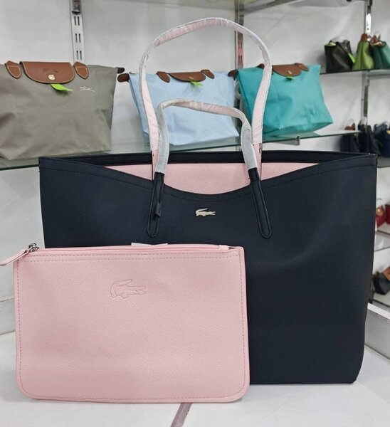 Sac à main en cuir Lacoste