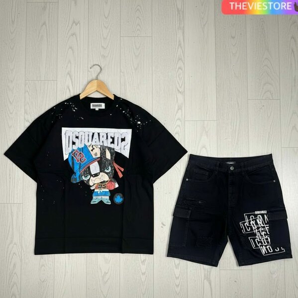 Ensemble T-shirt et Short Noir