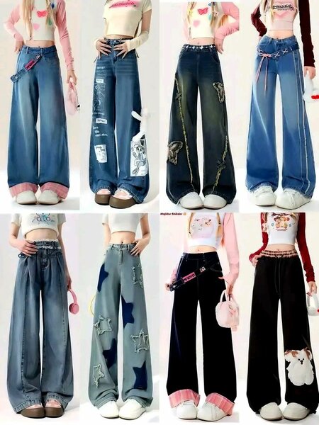 Jeans larges stylés femmes