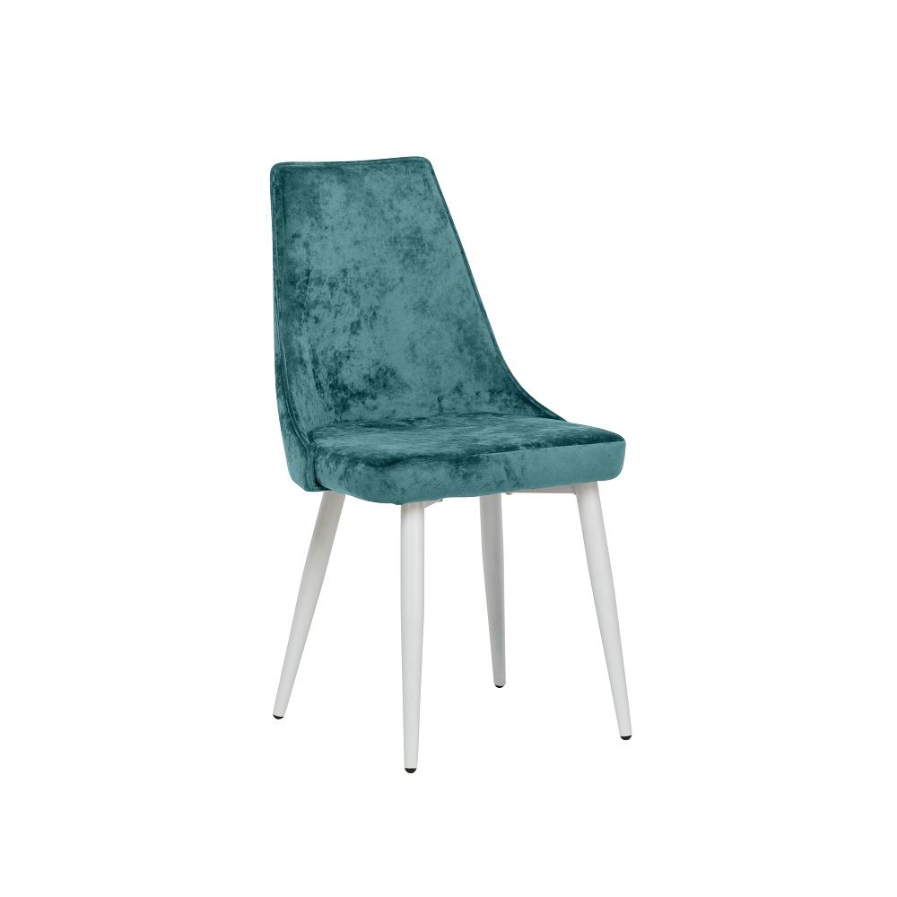 Стулья для кухни комплект 4 шт, Стул кухонный Эби Люкс, металл Белый, велюр аквамарин – купить в интернет-магазине 3x3.ru: фото, характеристики, описание