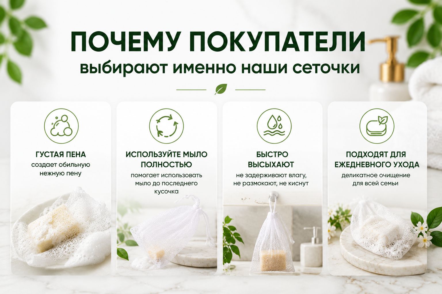 Сеточки для мыла GreenAurum