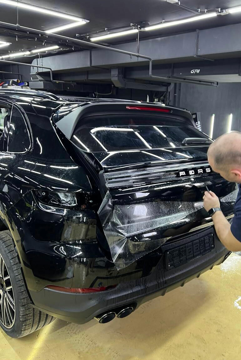 porsche cayenne детейлинг, оклейка порше кайен пленкой, авто, детейлинг, порше кайен полировка