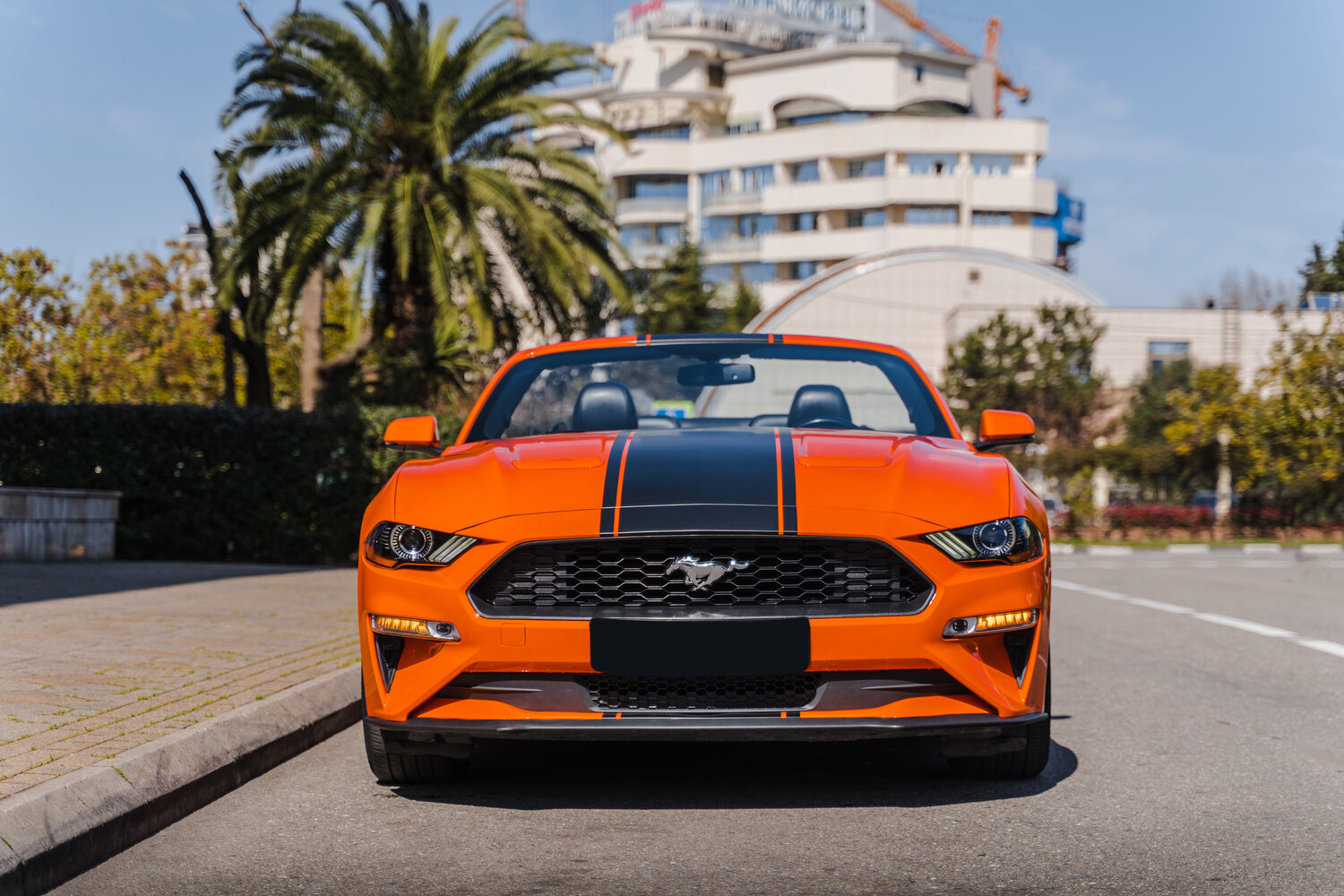 форд мустанг кабриолет, форд мустанг оранжевый, ford mustang vi, форд мустанг 2018 кабриолет, форд мустанг кабриолет 2020