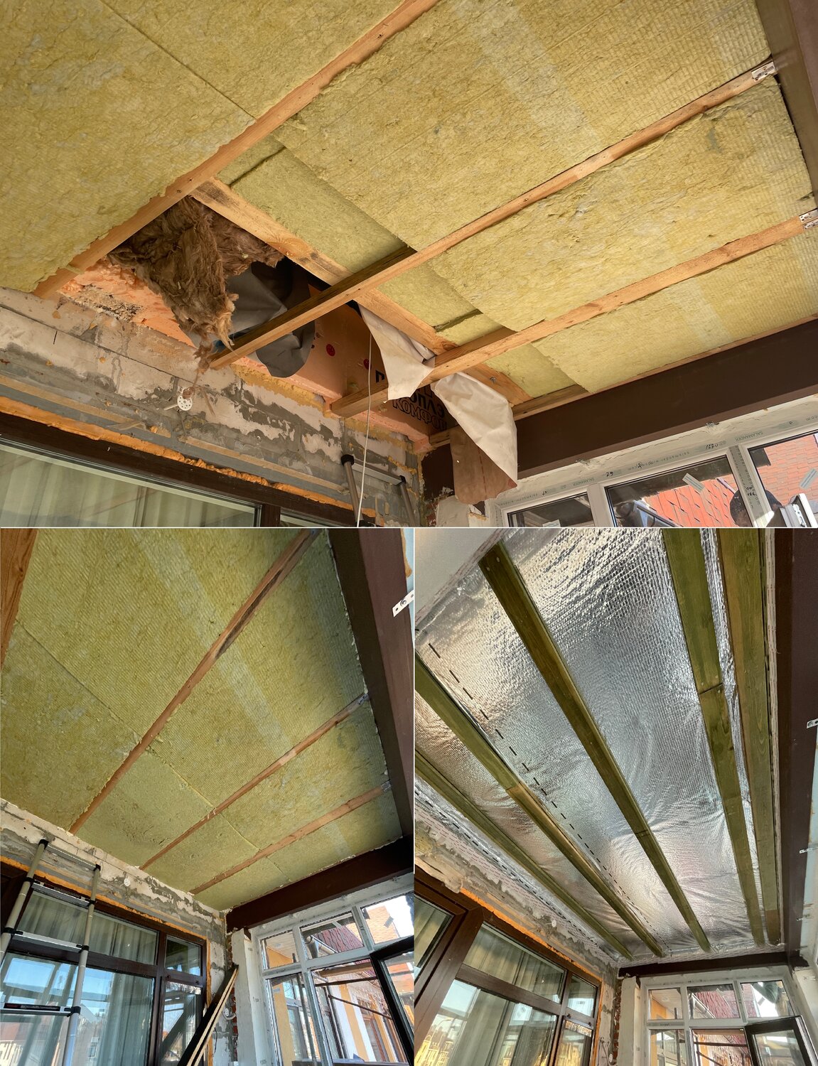 утеплитель для крыши веранды, утепление потолка балкона, утеплить потолок на балконе, утепление потолка лоджии, утепление потолка