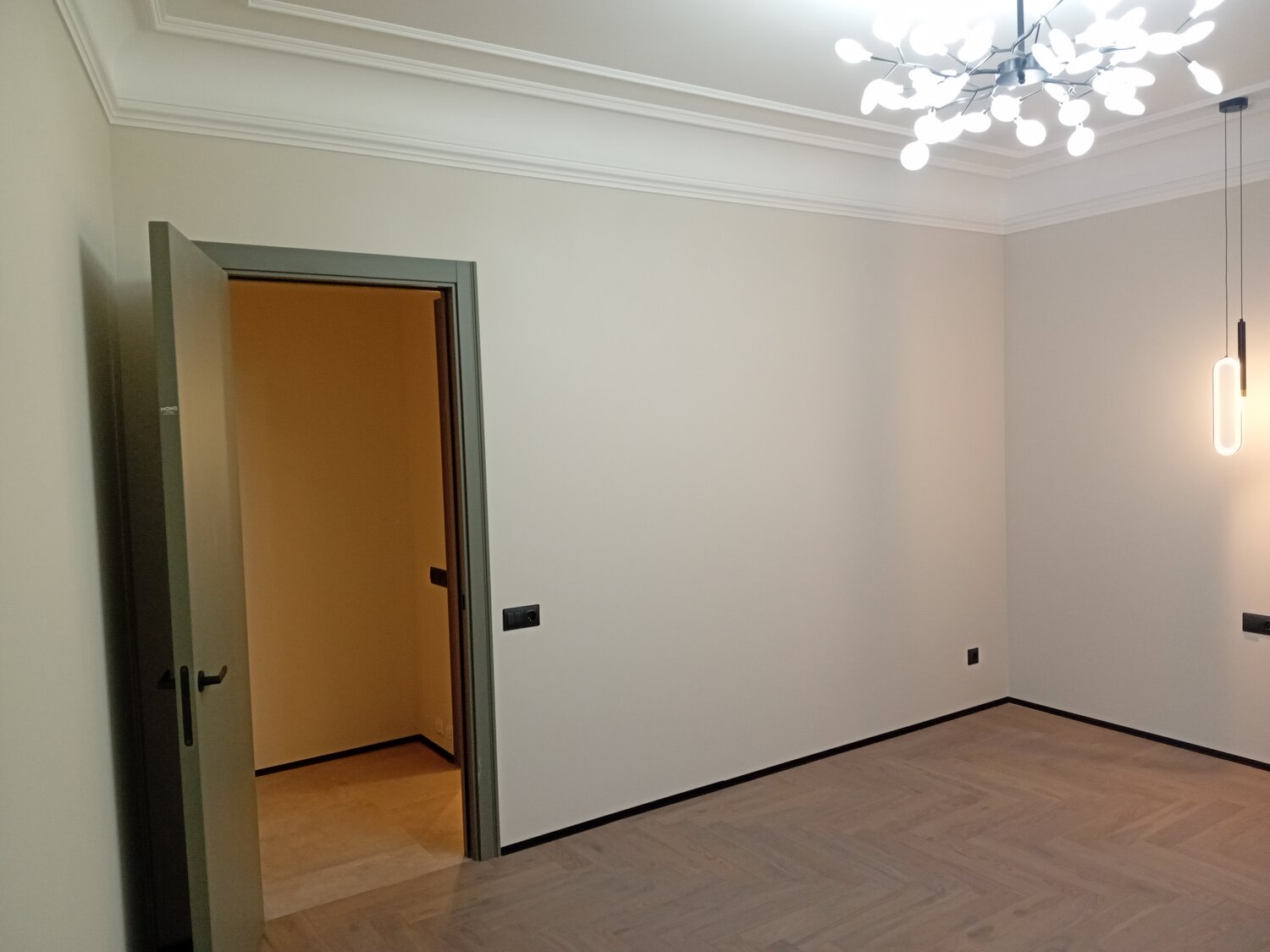 темный пол белые двери и плинтуса, квартир, плинтуса в интерьере, белый плинтус в интерьере, плинтуса в квартире