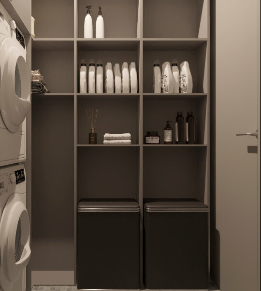гардеробная постирочная, интерьер постирочной, дизайн прачечной, гардеробная со стиральной машиной, прачечная дизайн