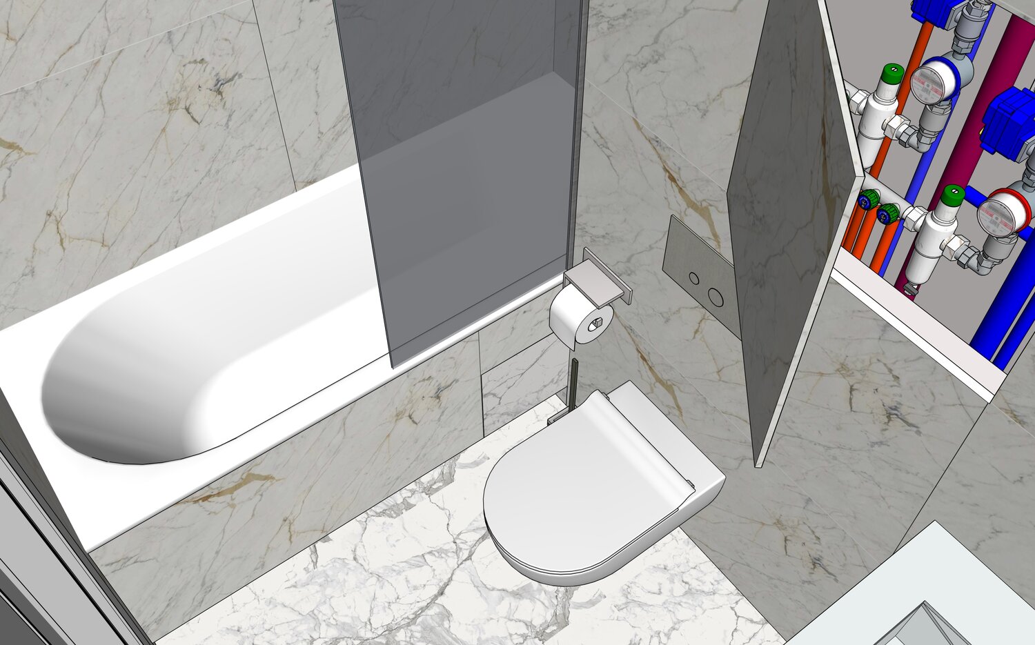 ванна акриловая, санузел, ванна ванная, прямоугольная ванна, ванна на подиуме