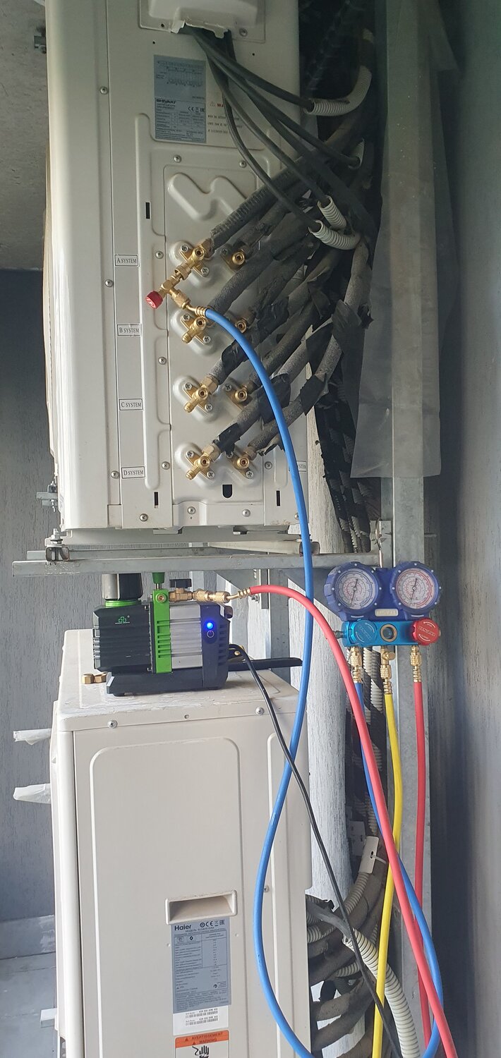 вакуумация сплит системы, заправка кондиционера фреоном, заправка кондиционера, заправка кондиционера домашнего, заправка сплит системы