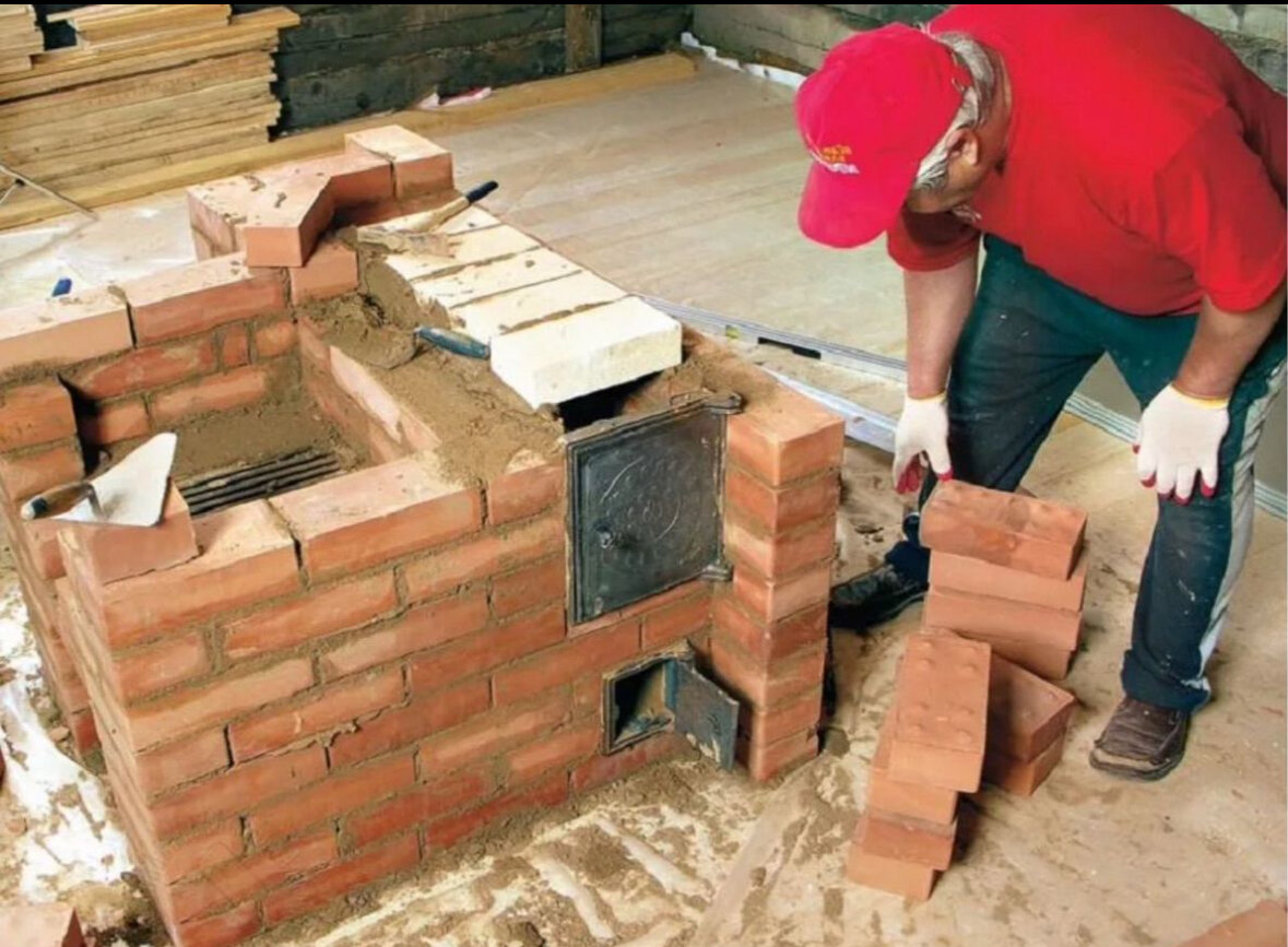 кладка печей, кирпич для печки, перекладка топки печи, кирпичная печь, кладка печи