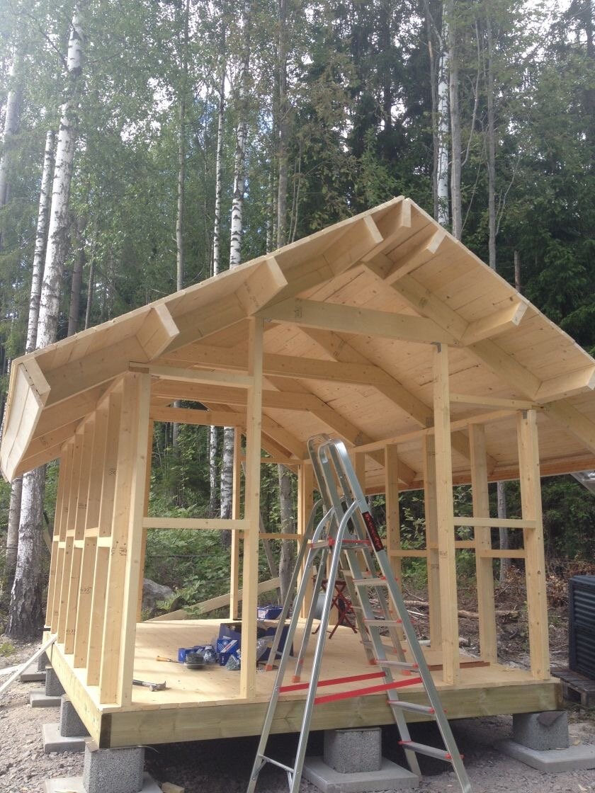 каркас беседки из бруса 150х150, легкий каркасный домик, беседка, хозблок, каркасный летний домик для дачи