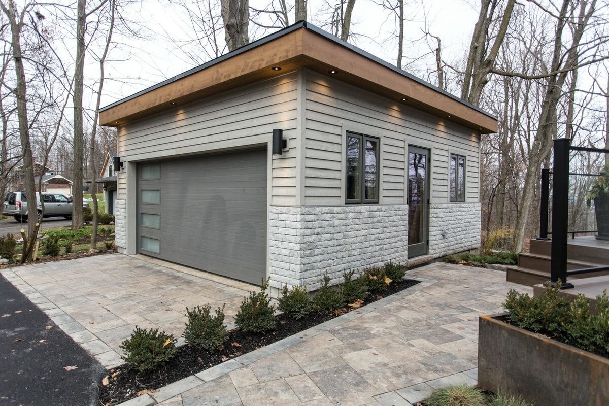 гараж в частном доме, красивые гаражи, дизайнерский гараж снаружи, гараж в современном стиле, гараж дом