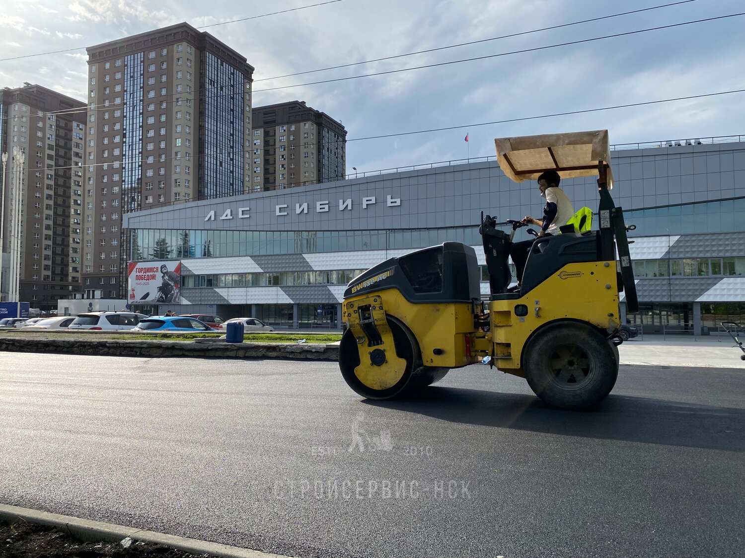 дорожные работы, асфальтовый каток, дорожные катки, автомобильная дорога, каток для асфальта