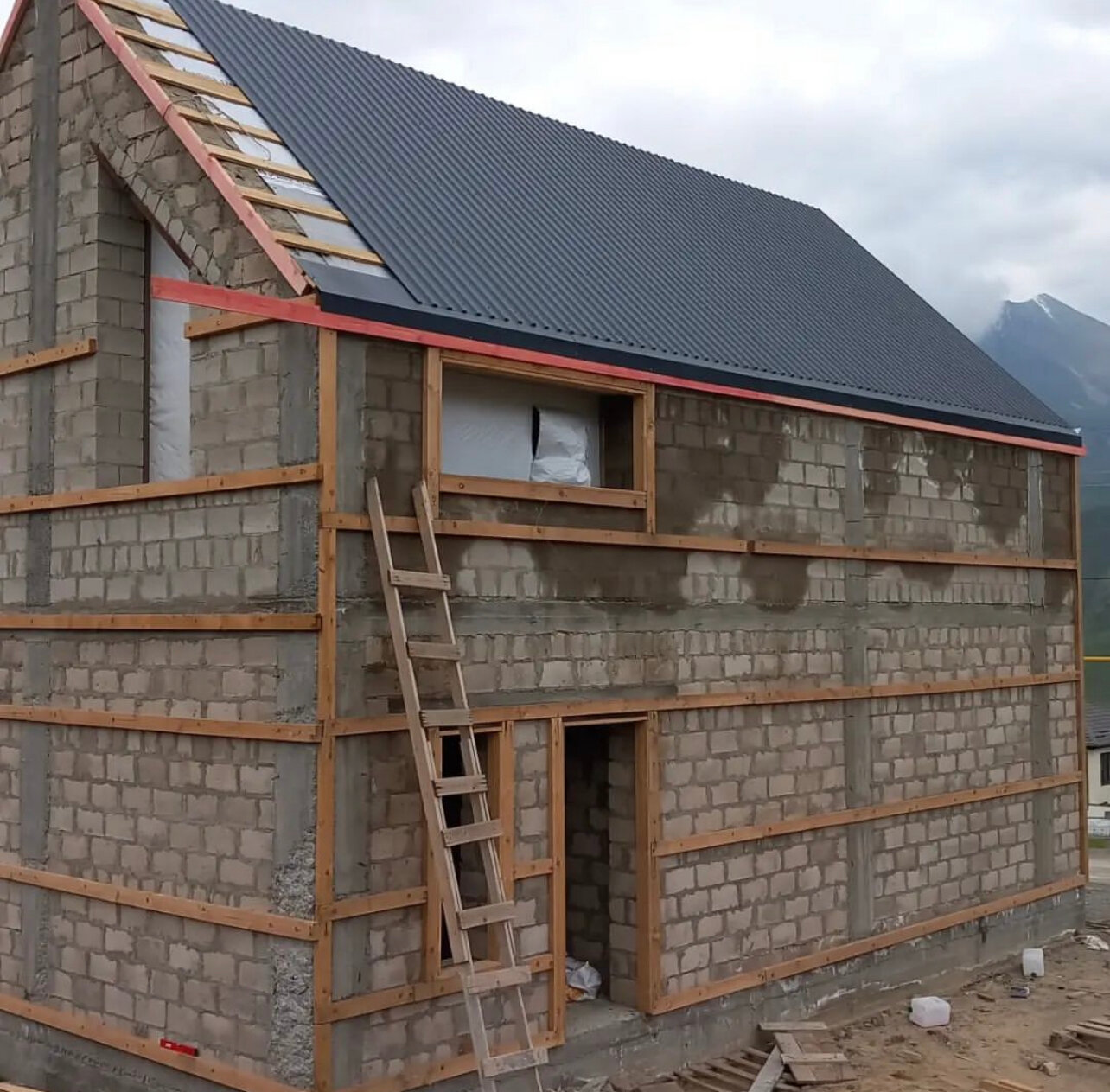 в частном доме, дом, строим дом, утепление дома, утепление фасада дома