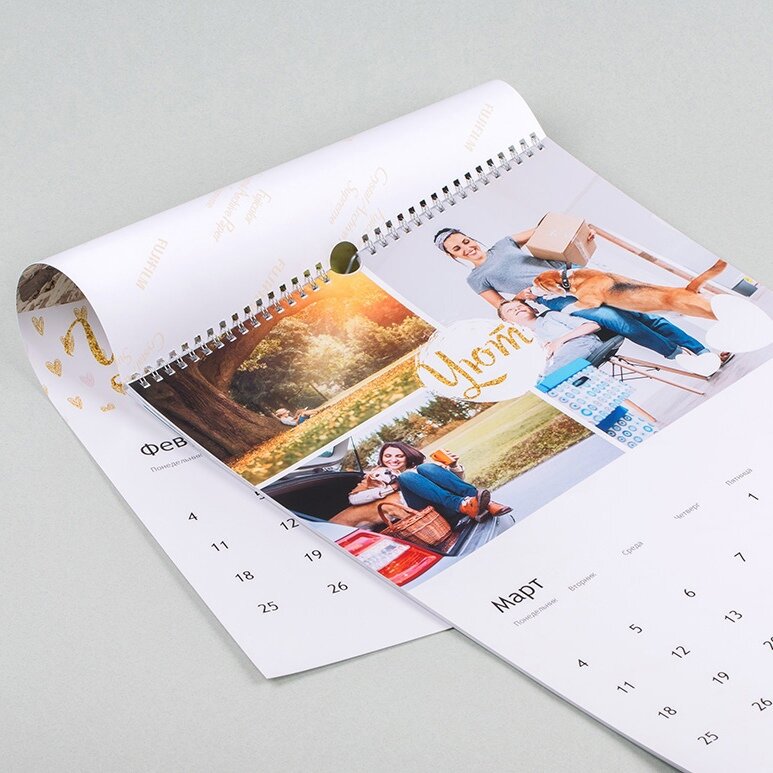 Печать настольных календарей: виды, форматы, примеры