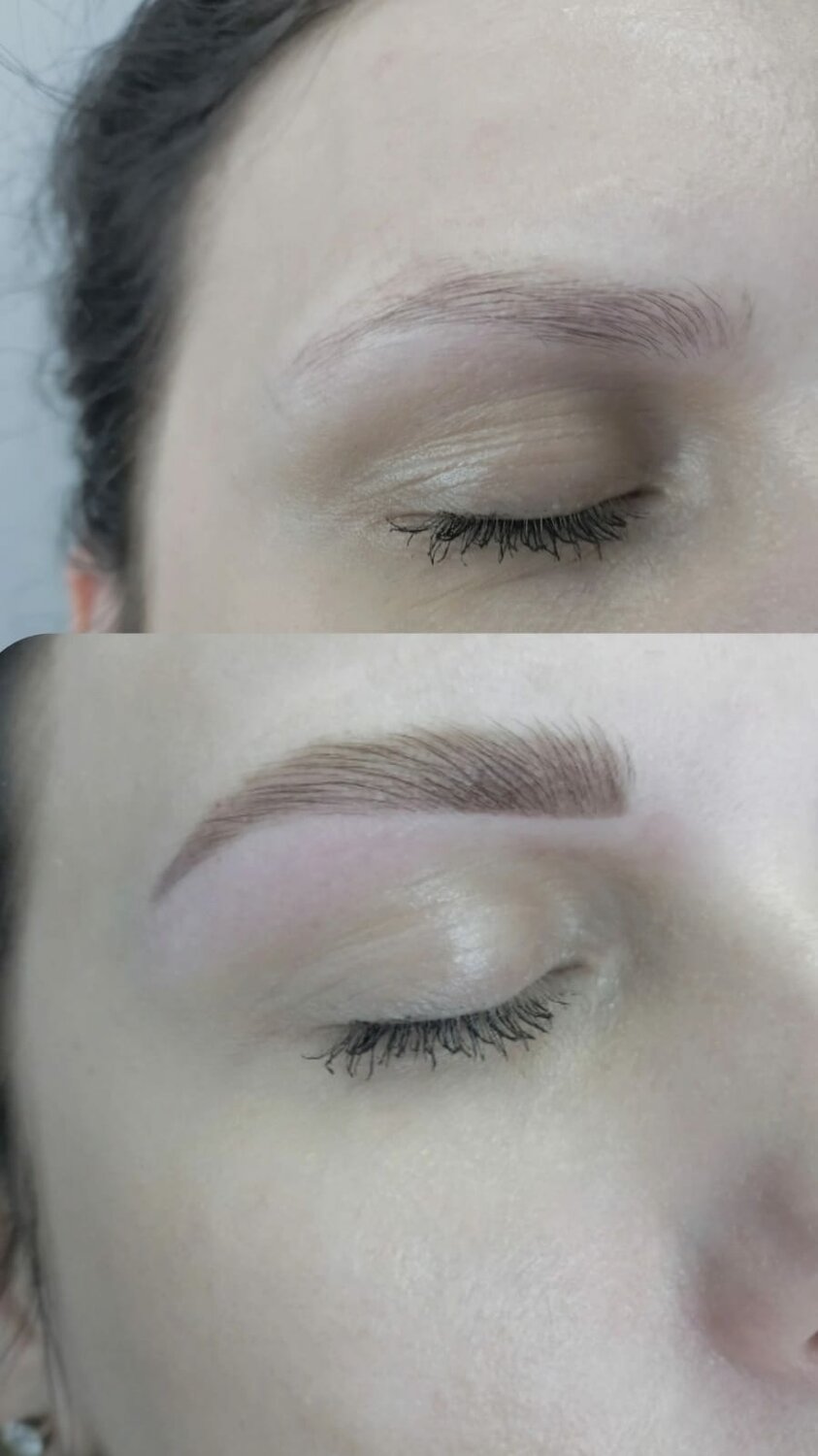 брови, микроблейдинг бровей, пудровое напыление бровей, напыление бровей, микроблейдинг