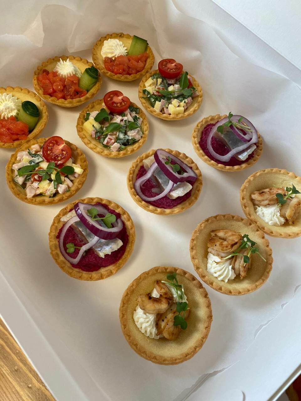 тарталетки, сладкие тарталетки, закуски тарталетки, закуски, тарталетки ассорти