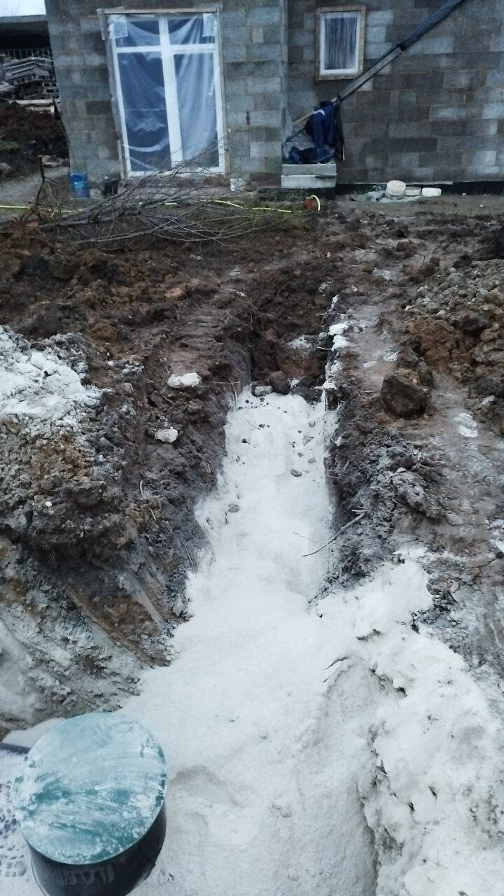 водоснабжение, водопровод, прокладка водопровода, прокладка водопровода в земле, дренаж участка