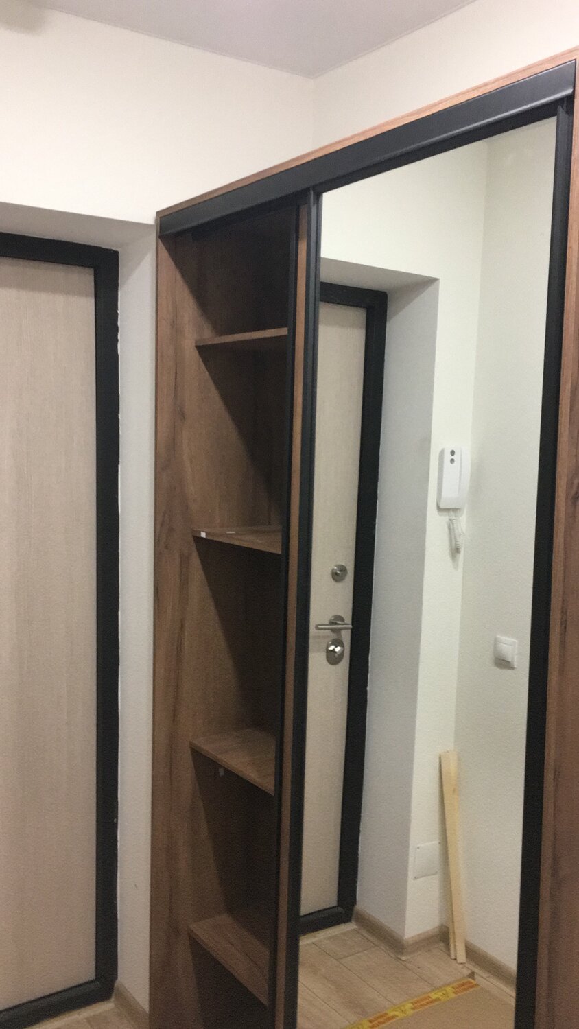 встроенный шкаф в прихожей, шкаф в прихожую, встроенный шкаф купе в прихожую, шкаф, дверь