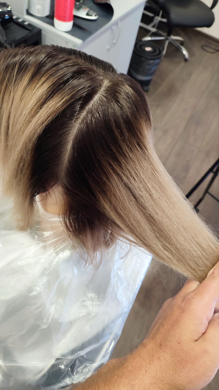 окрашивание аэртач на русые волосы, окрашивание аэртач, аиртач окрашивание, окрашивание, окрашивание волос