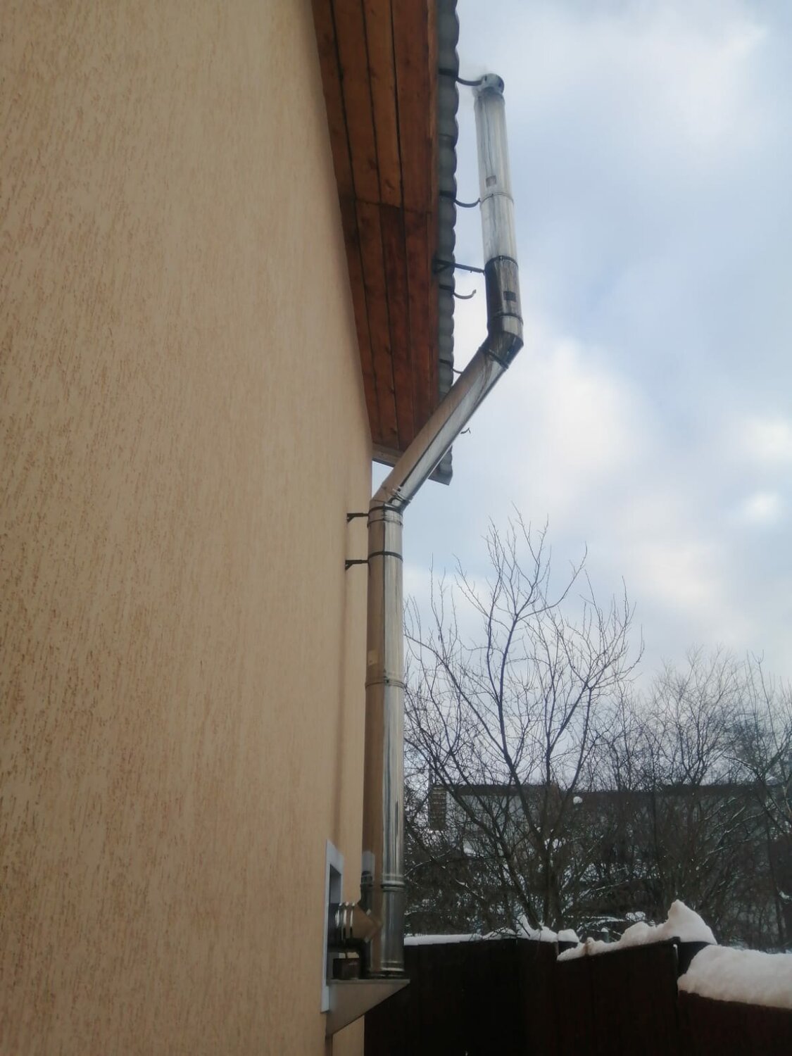 дымоход для котла, монтаж дымохода, дымоход для газового котла, дымоход для котла теплодар, дымоход