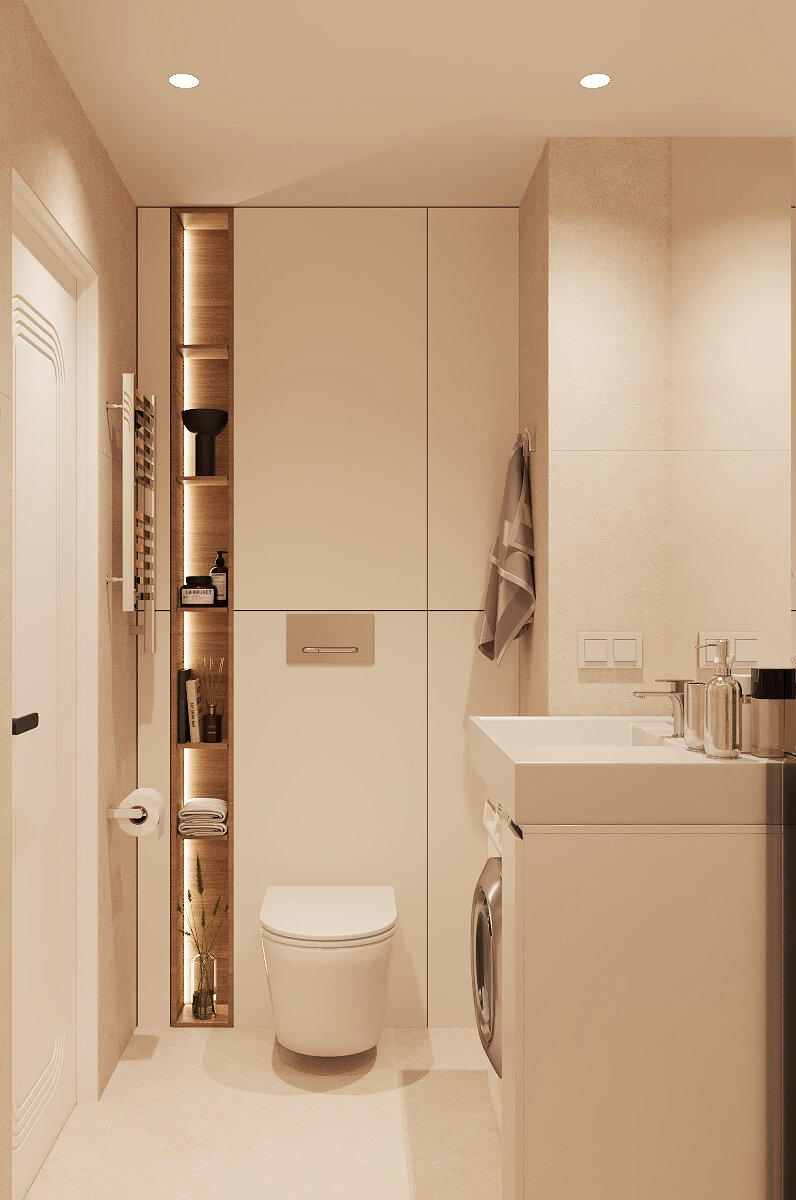 интерьер туалета, дизайн небольшой ванной, дизайн санузла, ванная комната, дизайн маленькой ванной