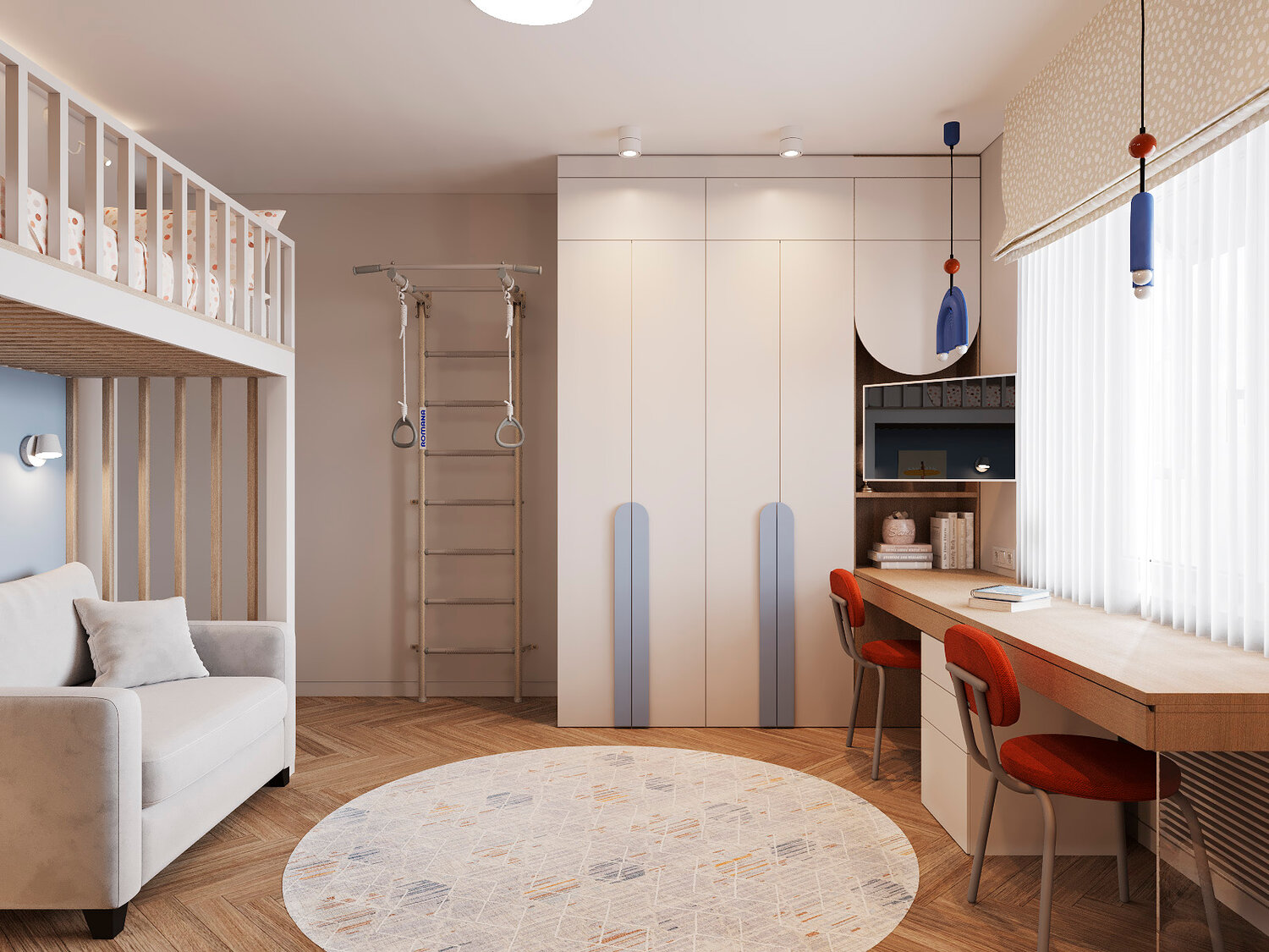 интерьер детской, дизайн детской комнаты, дизайн интерьера детской, детская дизайн, интерьер детская