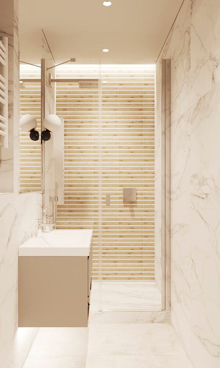 дизайн узкой ванной комнаты, ванная комната интерьер, интерьер ванной люкс, маленький санузел, ванная комната