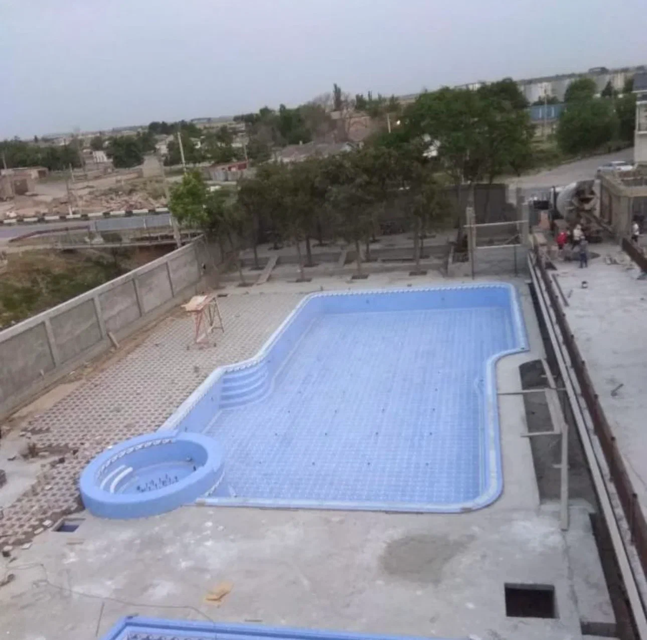 девушка, бассейн, открытый бассейн, pool, басейн