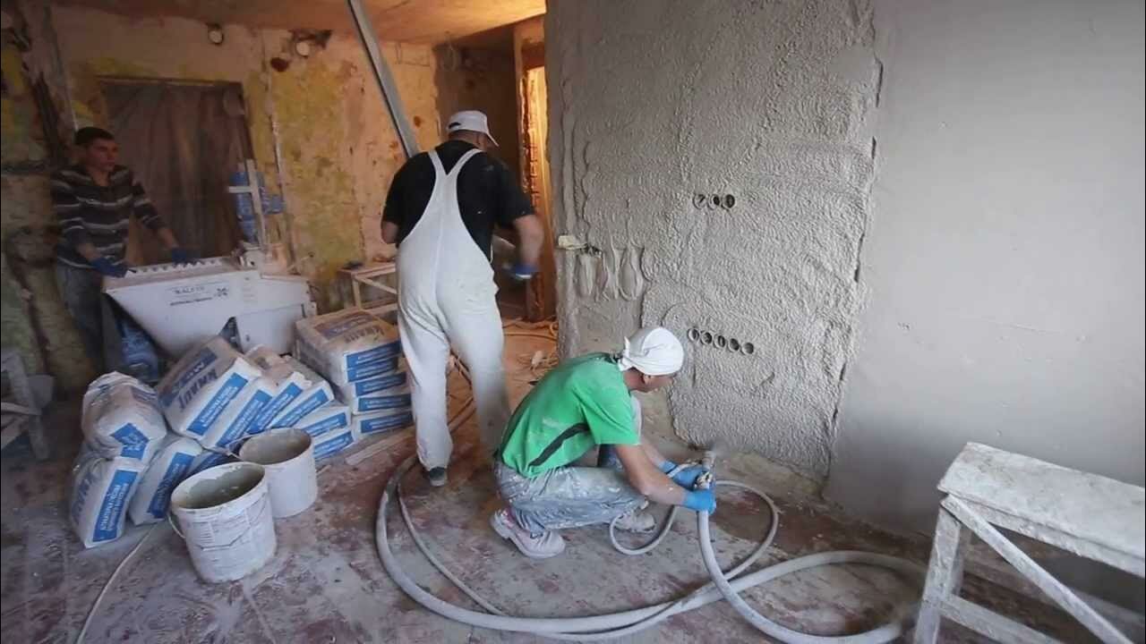 механизированная штукатурка стен, механизированная штукатурка, штукатурка стен, механизированная штукатурка стен цпс, машинная штукатурка цементно песчаная