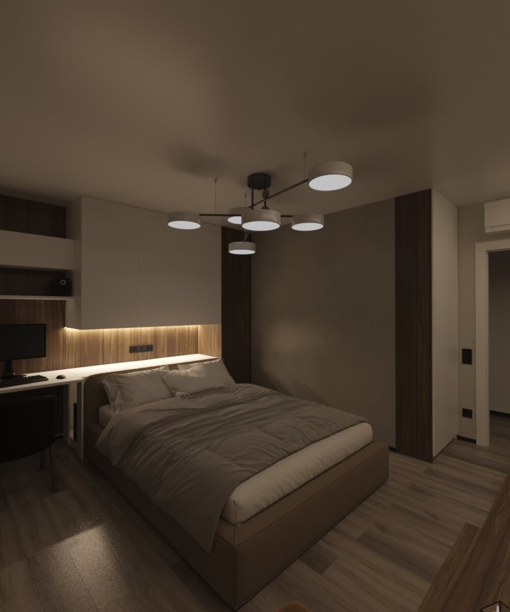 интерьер спальной, спальни в современном стиле, спальни дизайн интерьер, дизайн проект спальни, спальня 13 кв м дизайн