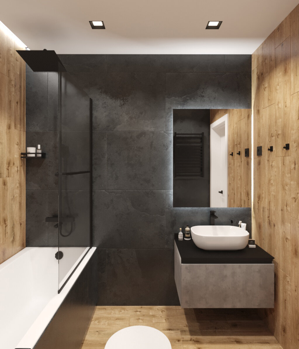 санузел в стиле лофт, ванна в стиле лофт 6кв, дизайн ванной в стиле лофт, санузел, ванная в стиле лофт