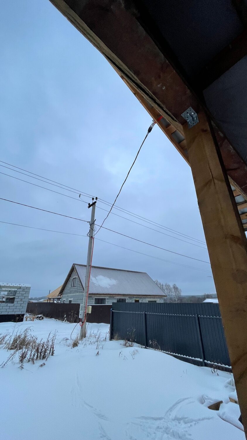 дома в деревне, земельного участка, дом в, участка, уличное освещение