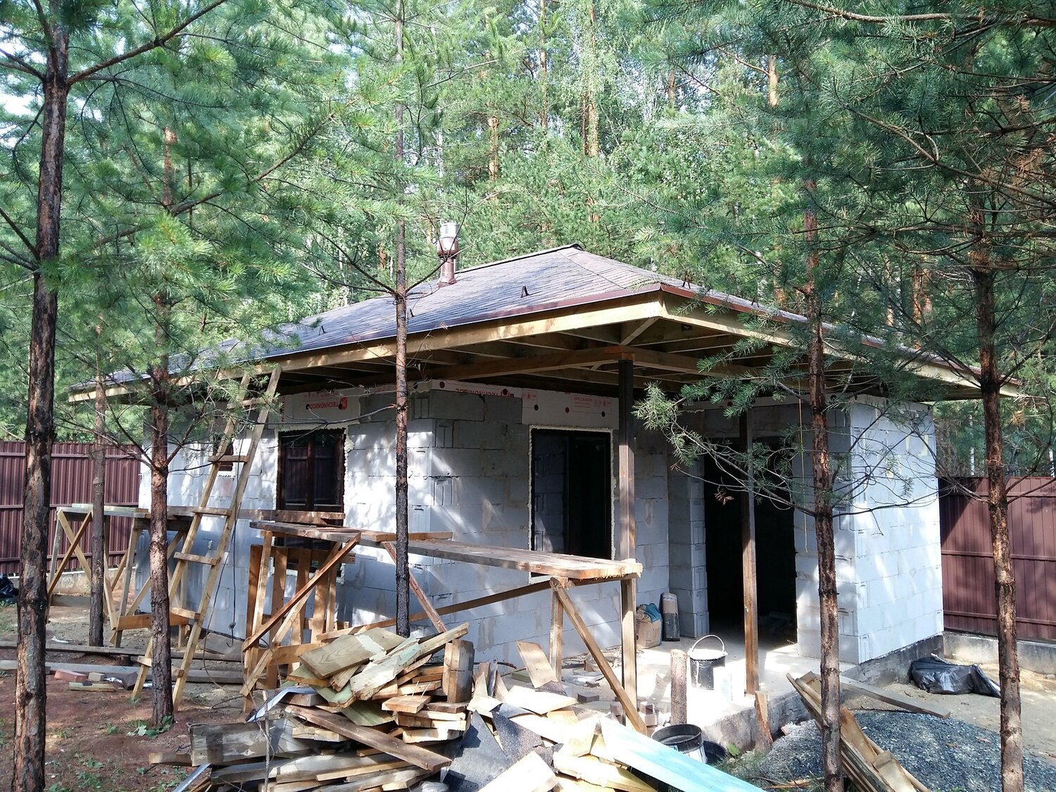 загородный дом, строительство домов, дачный дом, беседка из газоблока, дом дача