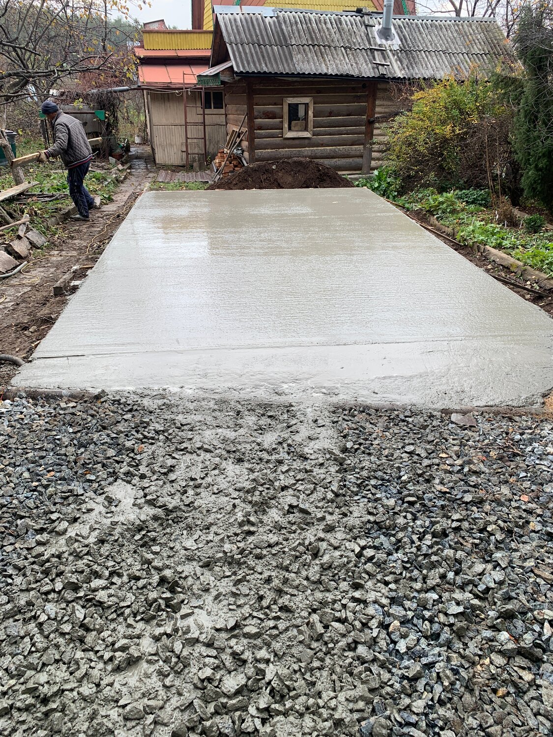 бетонирование, бетонирование двора, бетонная площадка, бетонные работы, укладка бетона