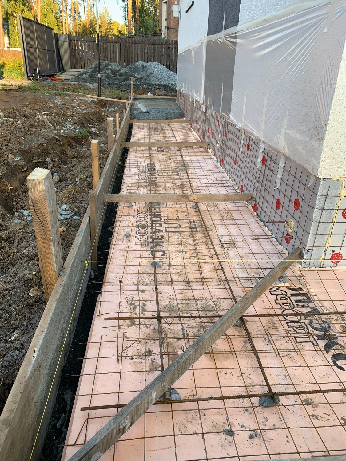 армирование отмостки, отмостка, отмостка дома, отмостка из бетона, отмостка вокруг дома