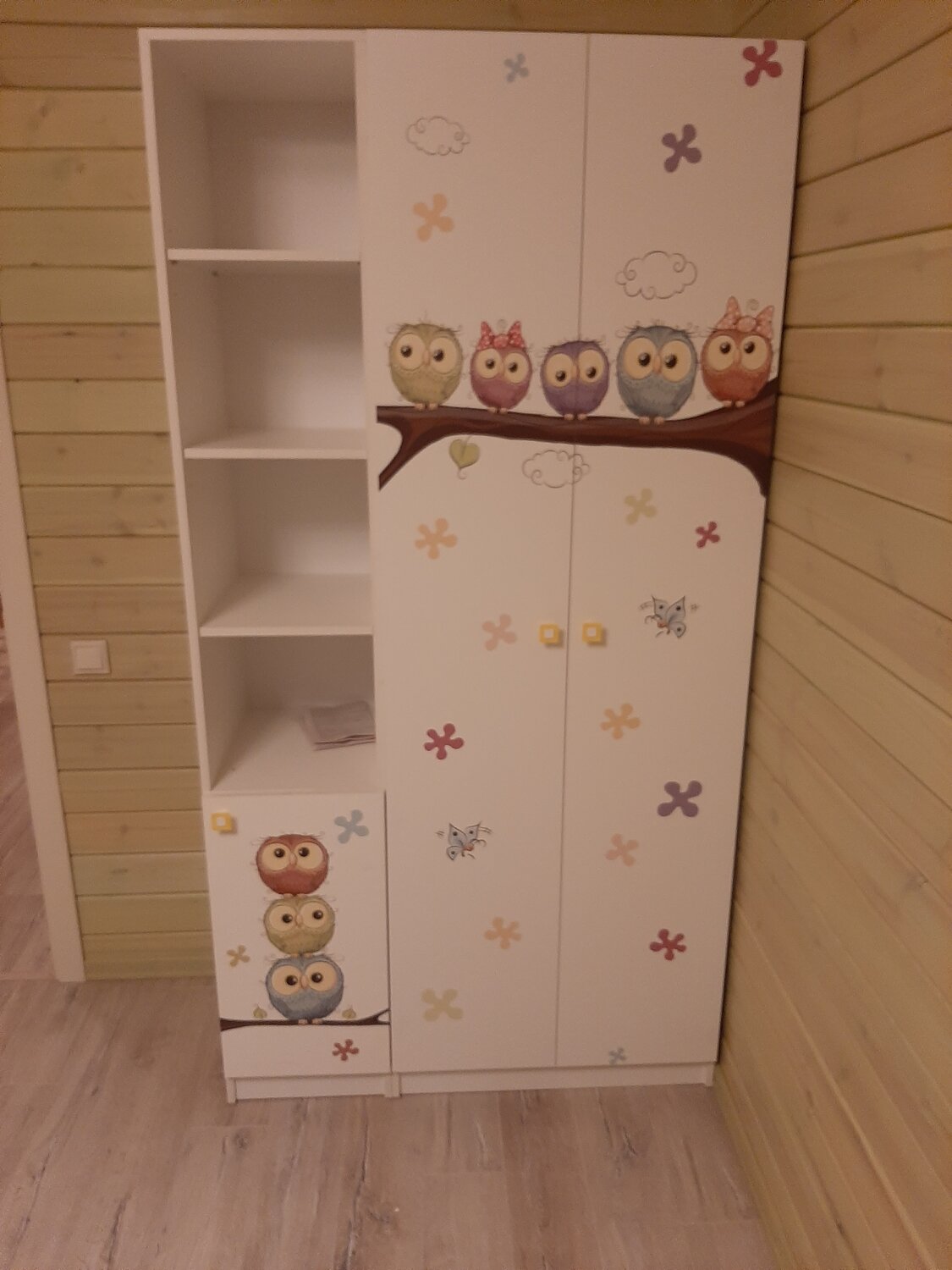 детский шкаф, шкаф смарти 2х створчатый совята, детские шкафчики, шкаф смарти совята, шкаф для детской