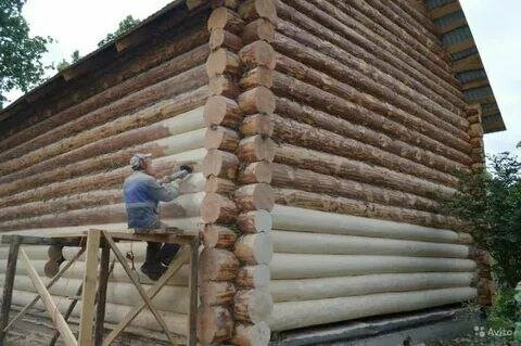 дом из шлифованного бревна, бревенчатый дом без шлифовки, срубы ручной рубки, чистка сруба, сруб из бревна