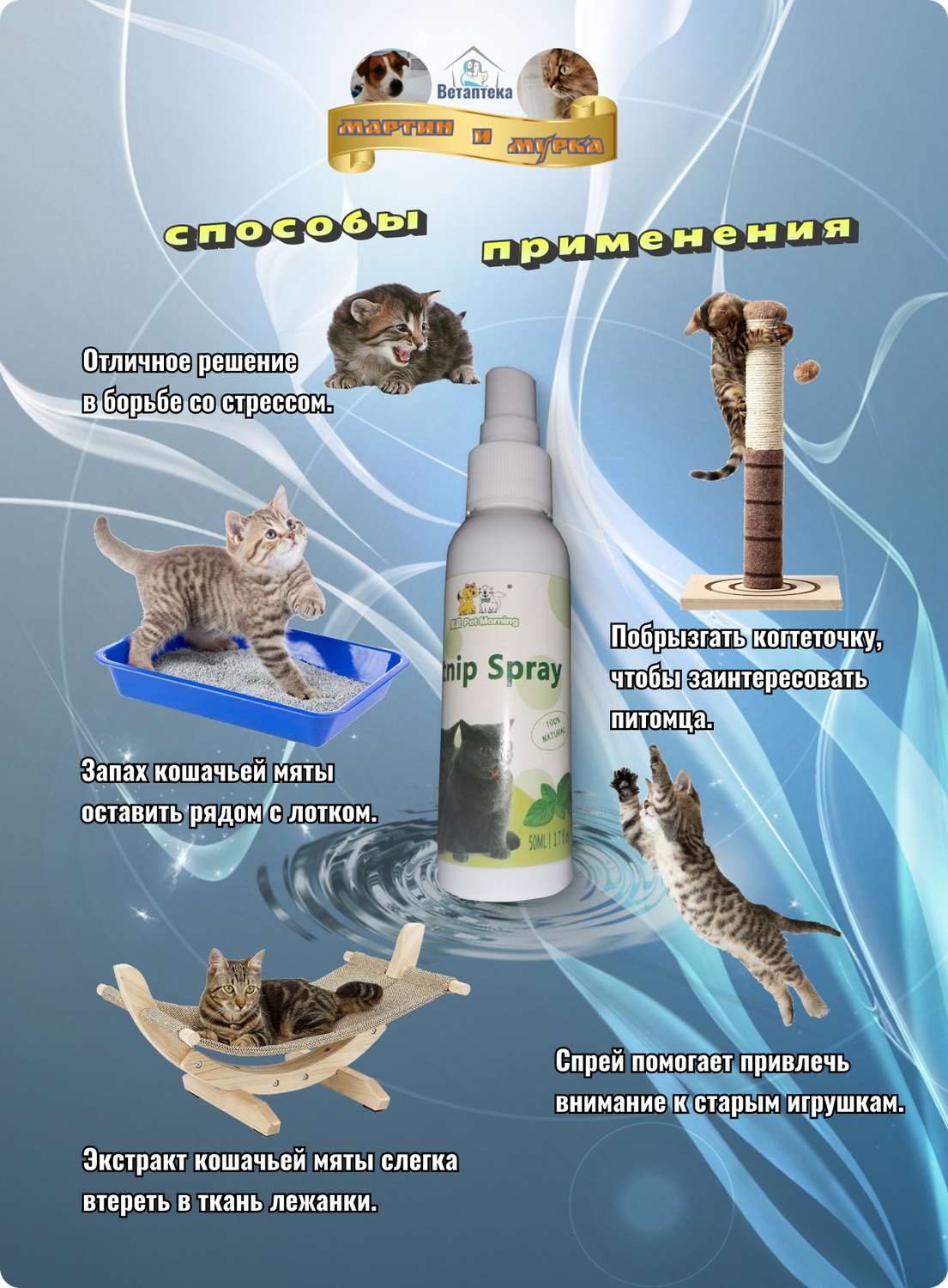 кошачья мята спрей, кошачий спрей, антибактериальный спрей для лап, шампунь спрей для кошек, trixie спрей кошачья мята