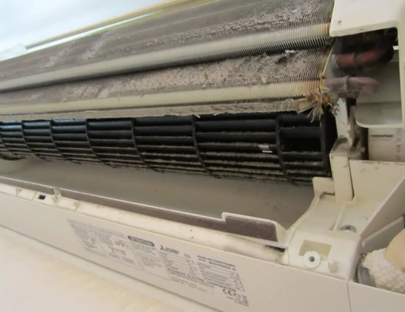 чистка кондиционера, сломанный кондиционер, дренаж кондиционера, кондиционер сплит, внутренний блок кондиционера