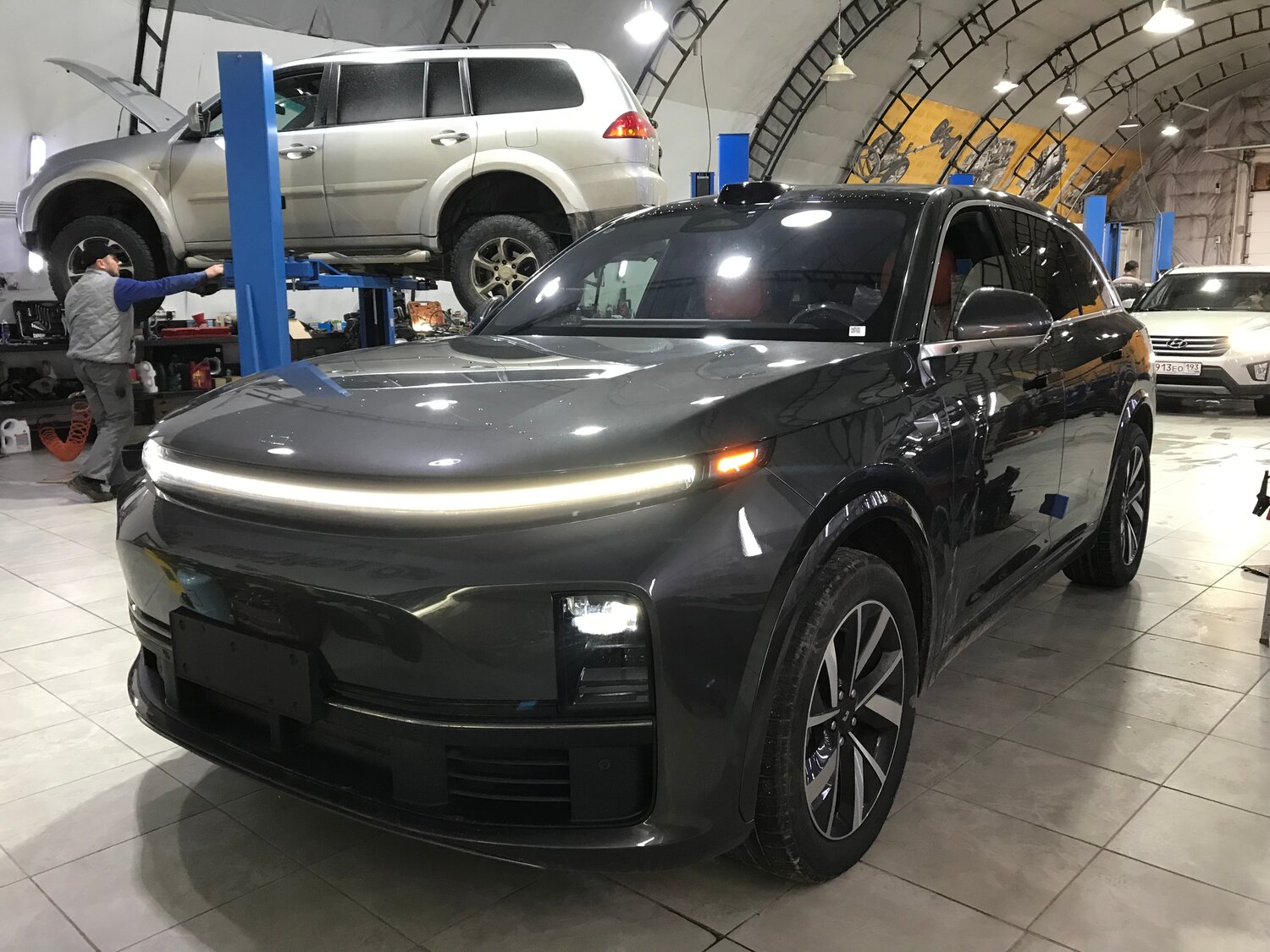lixiang l7 черный, авто, автомобиль, гибридный автомобиль, li one электромобиль 2021