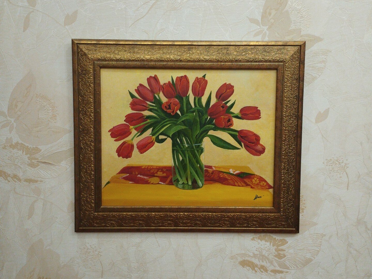картины с тюльпанами, картины, картина маслом тюльпаны, тюльпаны, живопись тюльпаны