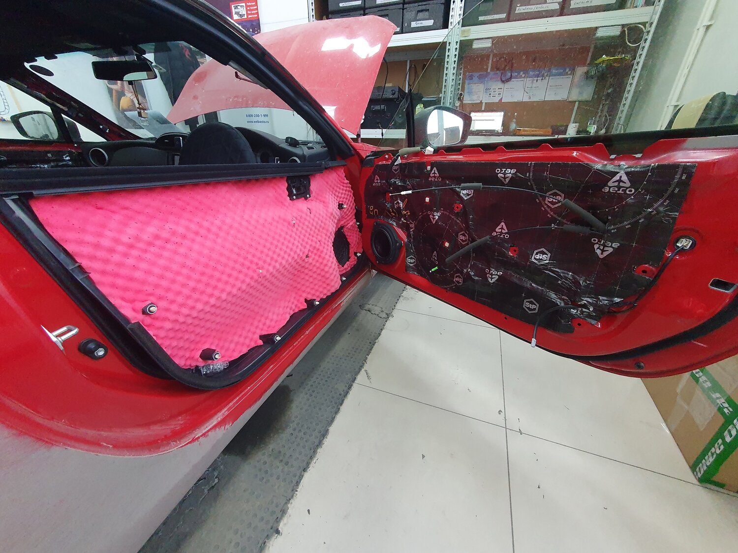 Toyota GT 86 шумоизоляция дверей