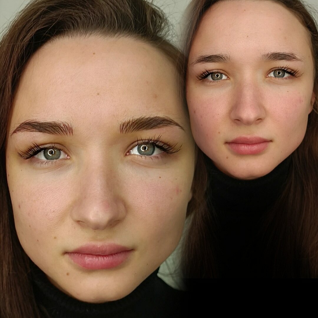 брови, макияж бровей, девушка, окрашивание бровей, макияж