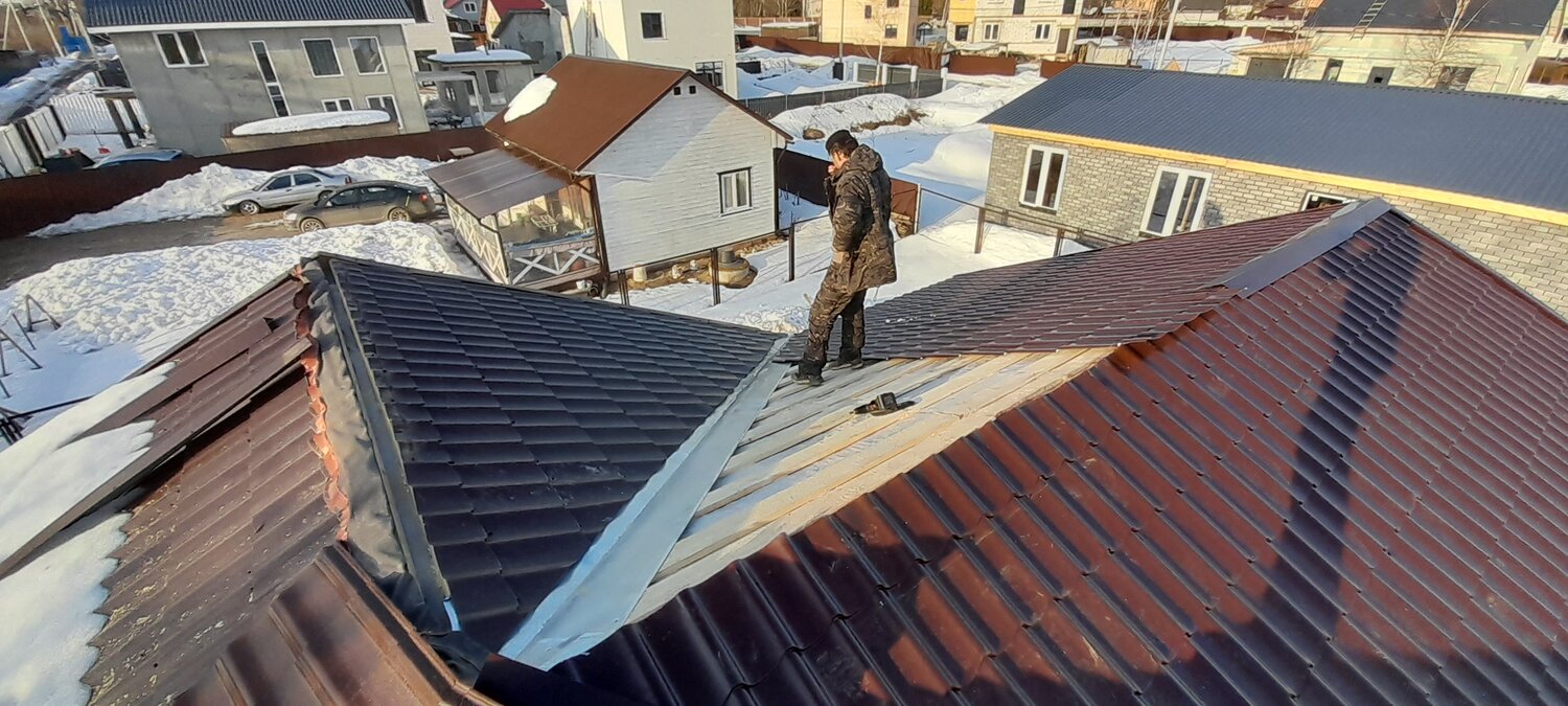 монтаж кровли, кровля крыши, замена кровли, кровельные работы, крыша из профнастила