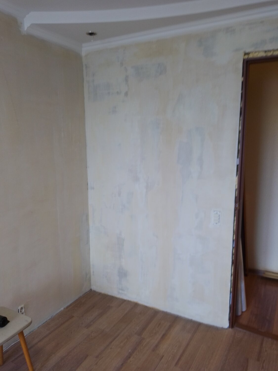 квартира, интерьер, штукатурка стен, отделка, шпаклёвка стен