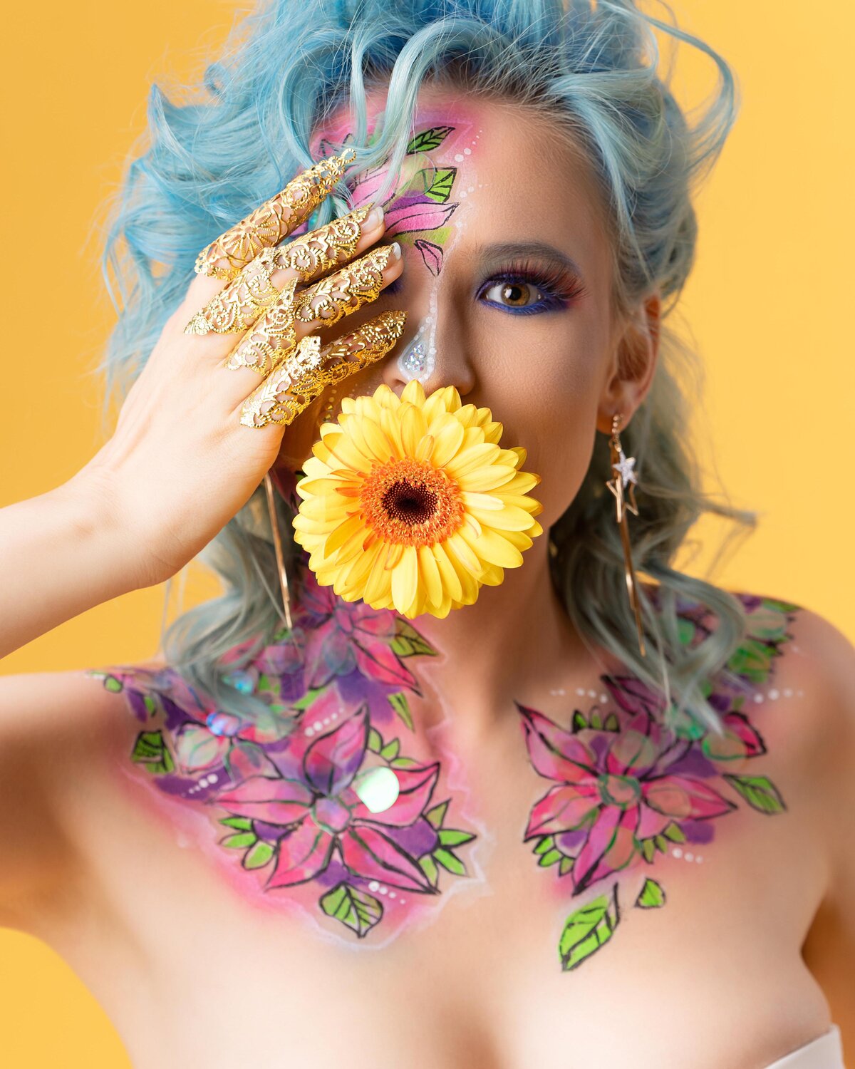 девушка, женщина, красивые девушки, боди арт, красота