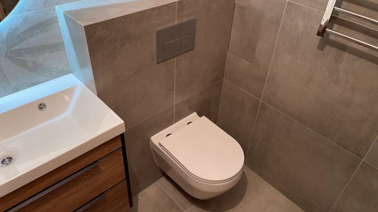 туалет, современный туалет, отделка санузла, подвесной унитаз, туалет дизайн