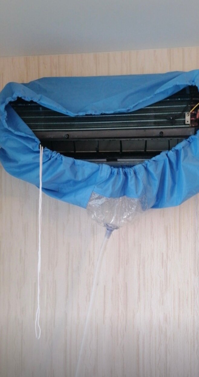 чехол для чистки кондиционера q-565, сервисный чехол q-532 для чистки кондиционера, max 900х300мм, кондиционер, сервис пакет для чистки кондиционера, кондиционер сплит